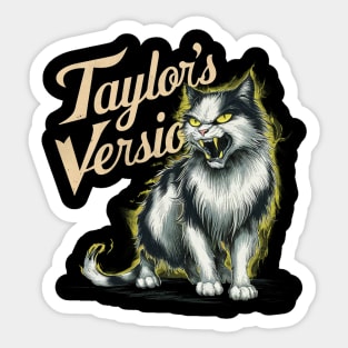 death metal taylors cat version Sticker